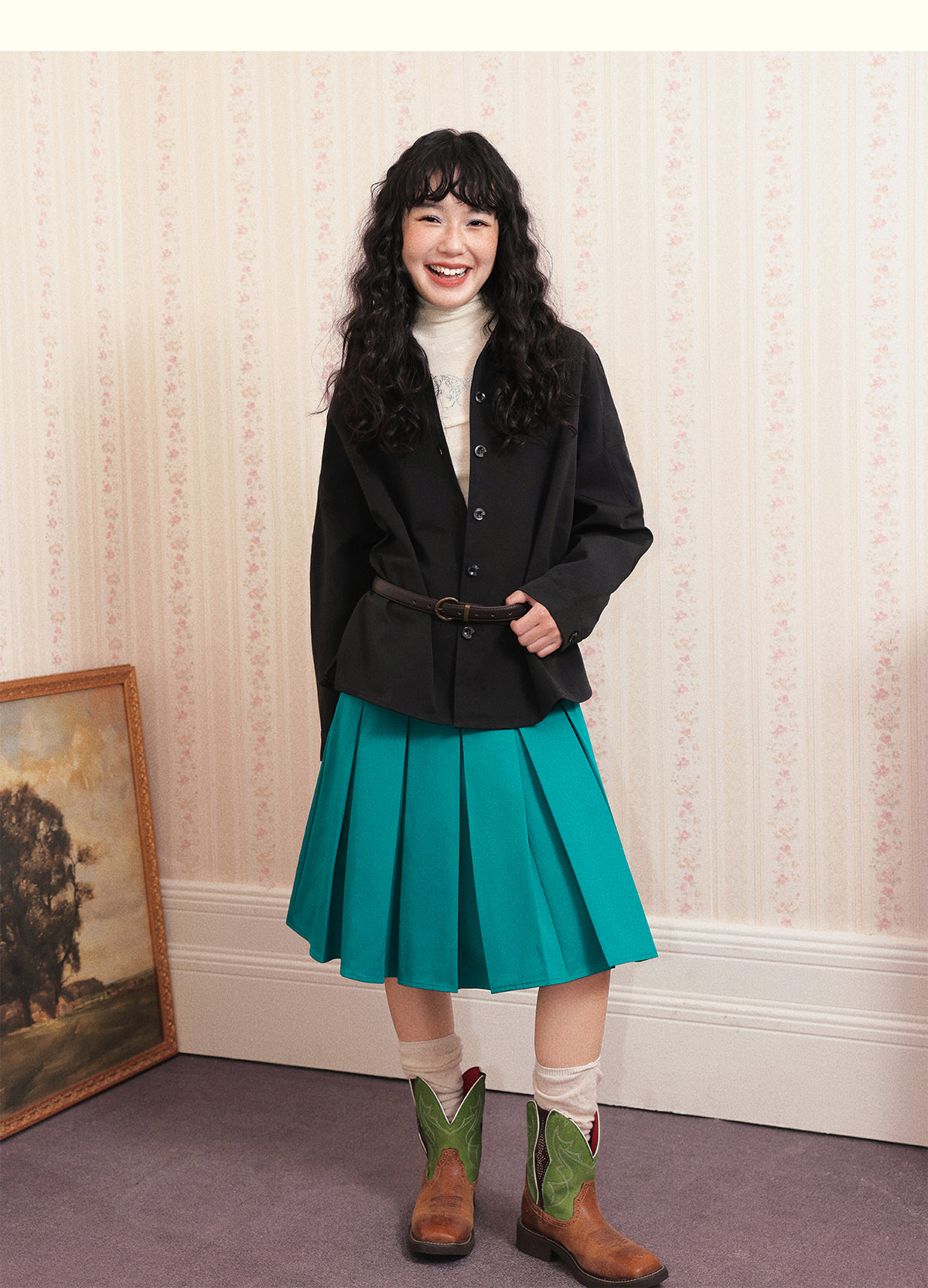 Chemical Girl - Girly Vibes School Style Pleated A-Line Skirt skirt chemical girl