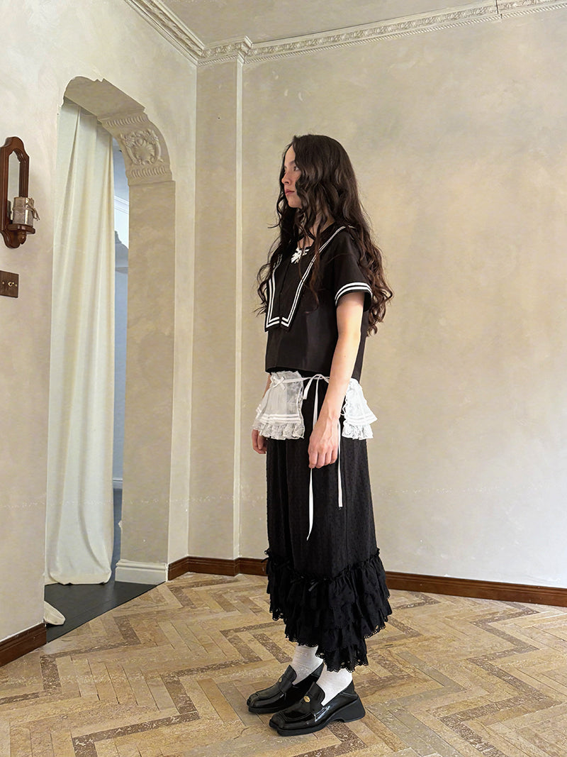 Daytoday Everyday Institute - Kawaii Layered Lace Bow Bubble Pants pants daytoday everyday institute