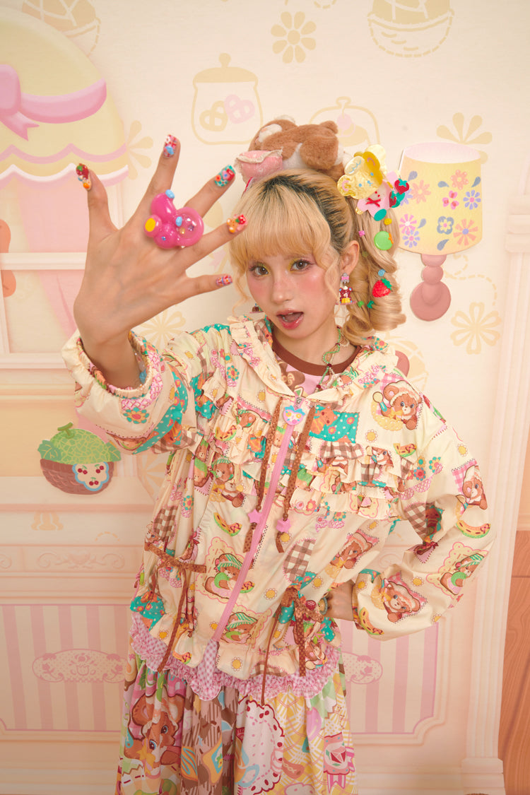 Lutra Jump - Decora Kei Patchwork Hooded UPF50 Sun Jacket jacket Lutra Jump