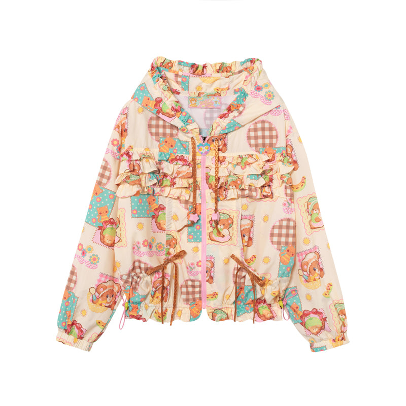 Lutra Jump - Decora Kei Patchwork Hooded UPF50 Sun Jacket jacket Lutra Jump
