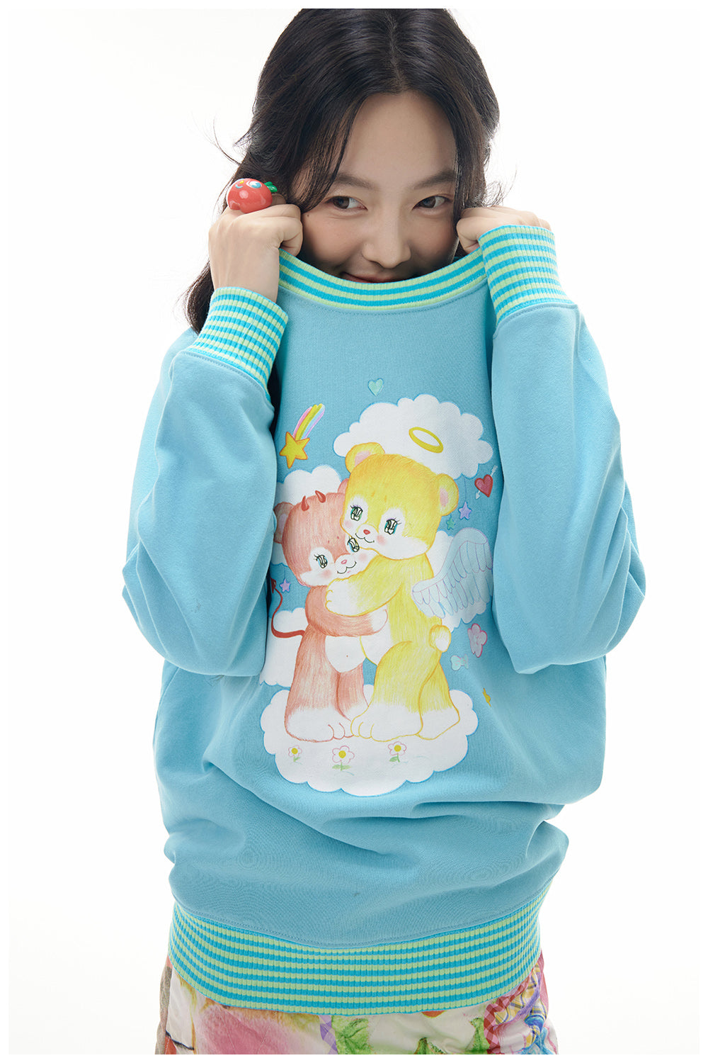 tntntutu Bear Sweatshirt | Whimsical Graphic Pullover | Sporty Long Sleeve Top hoodie tntntutu
