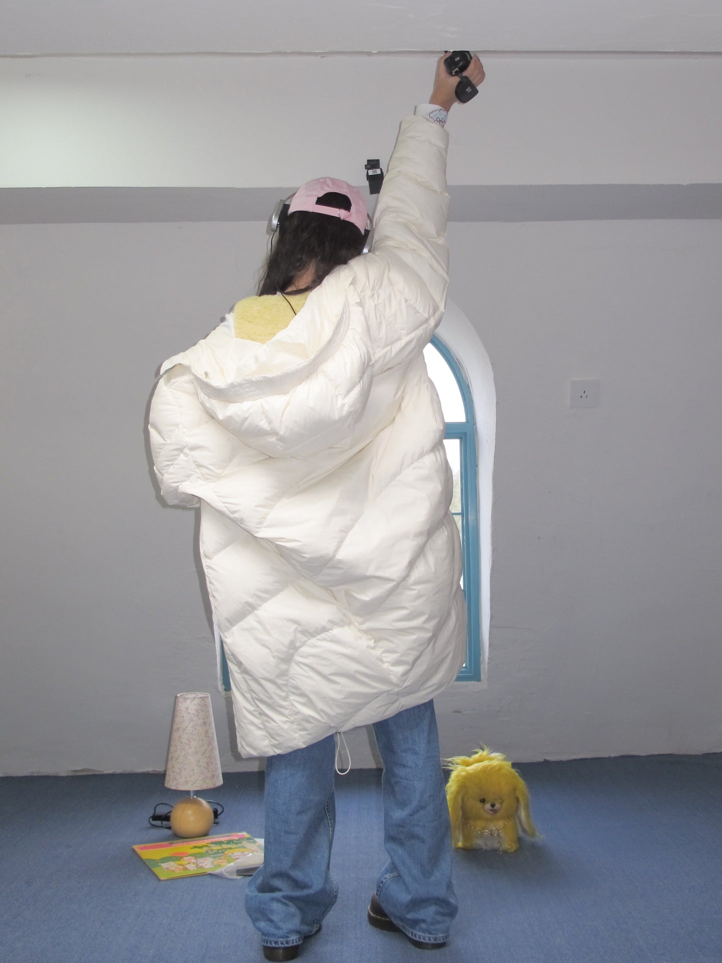 Harajuku Jacket Winter White Jacket Embroidered Jacket Long Down Jacket jacket KaiXin hostel