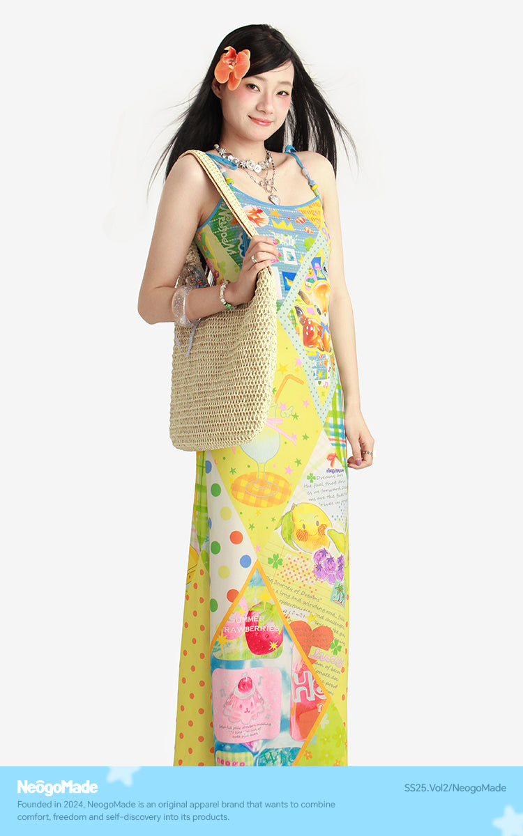 NeogoMade Bunny & Deer Dress | Harajuku Sweet Reversible Beaded Strap Dress dress NeogoMade
