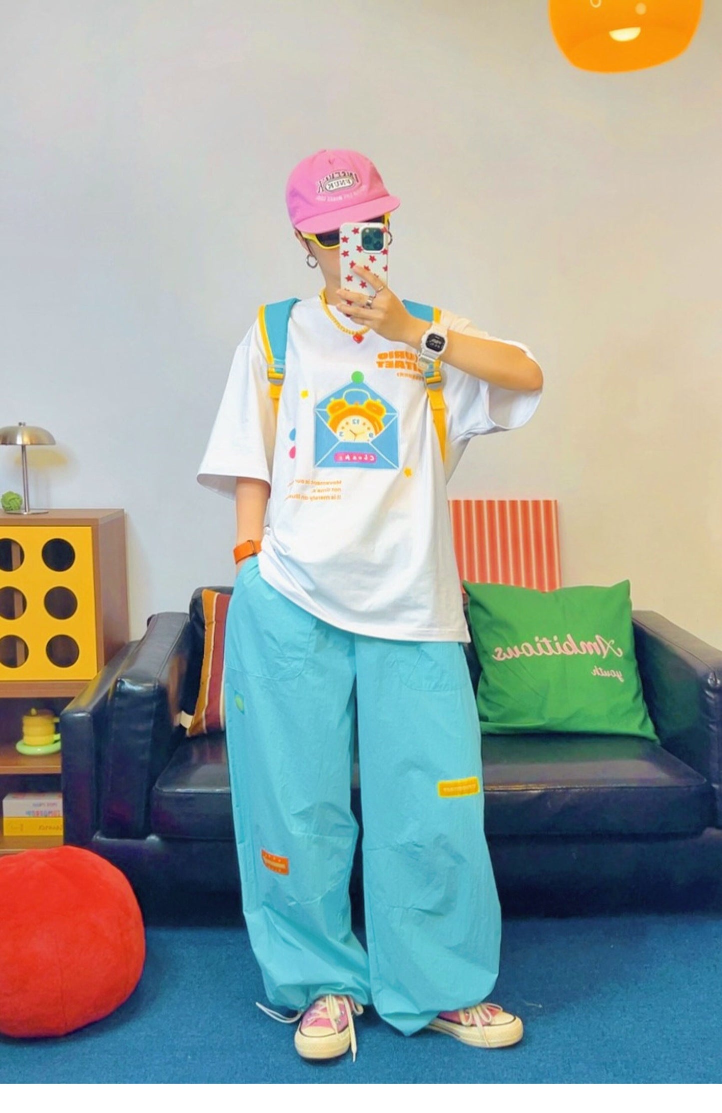 KURIOSITAET - White Playful Cotton Print Tee tee KURIOSITAET