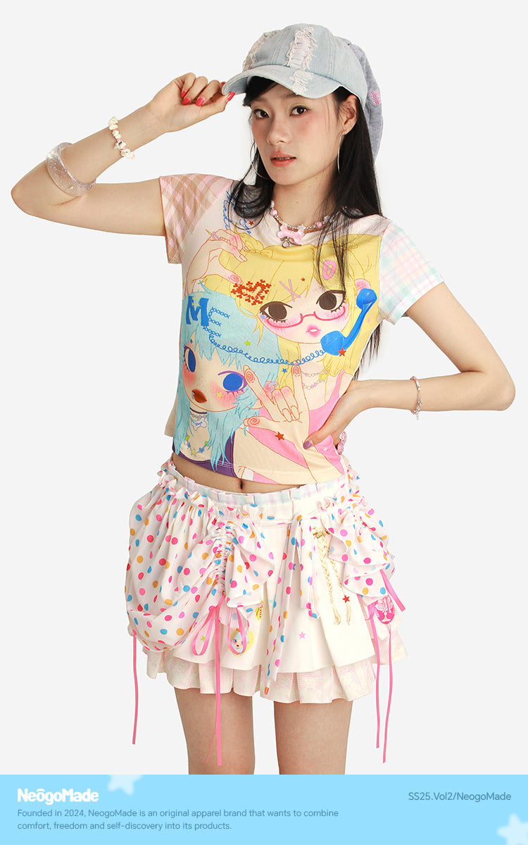 NeogoMade Dopamine Pastel Short Tee | Cute Print T-Shirt tshirt NeogoMade