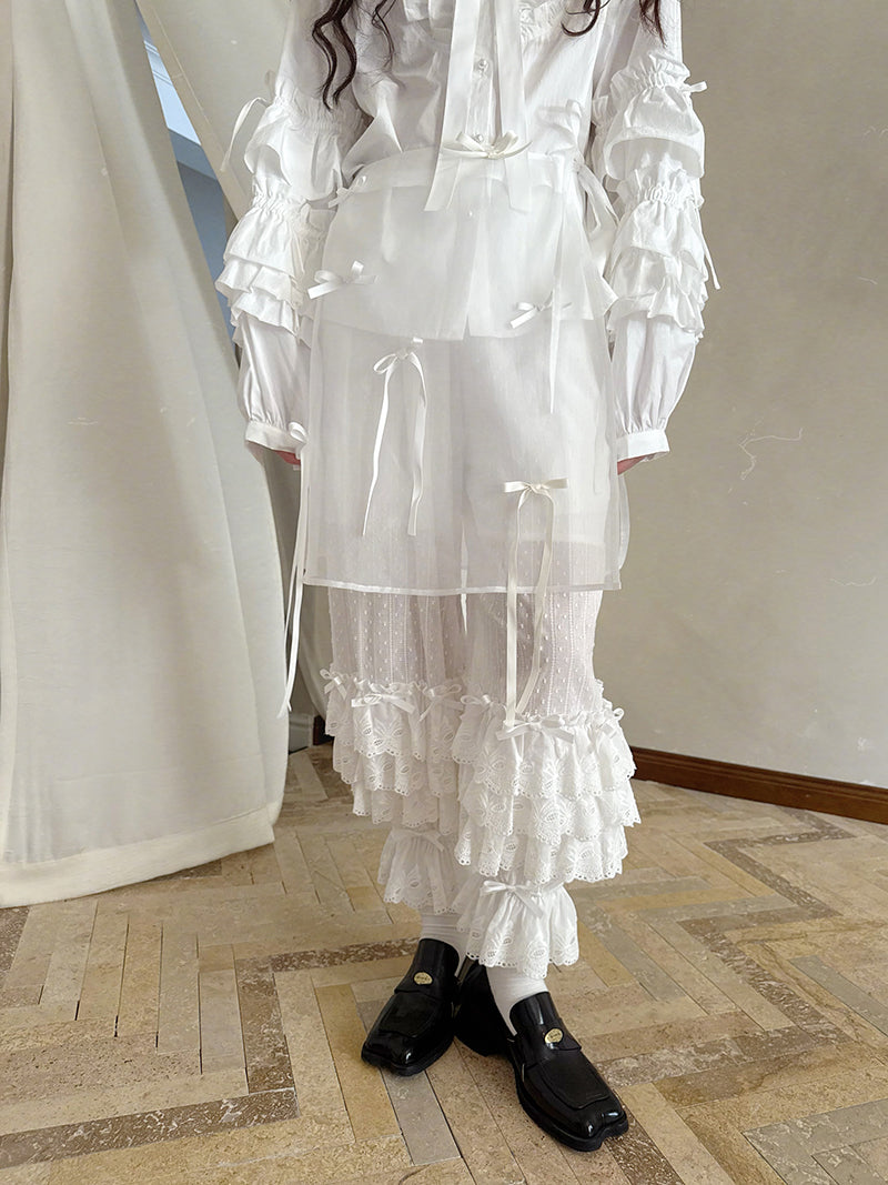 daytoday Everyday Institute - Kawaii Apron Transparent Bow Doll Print daytoday everyday institute