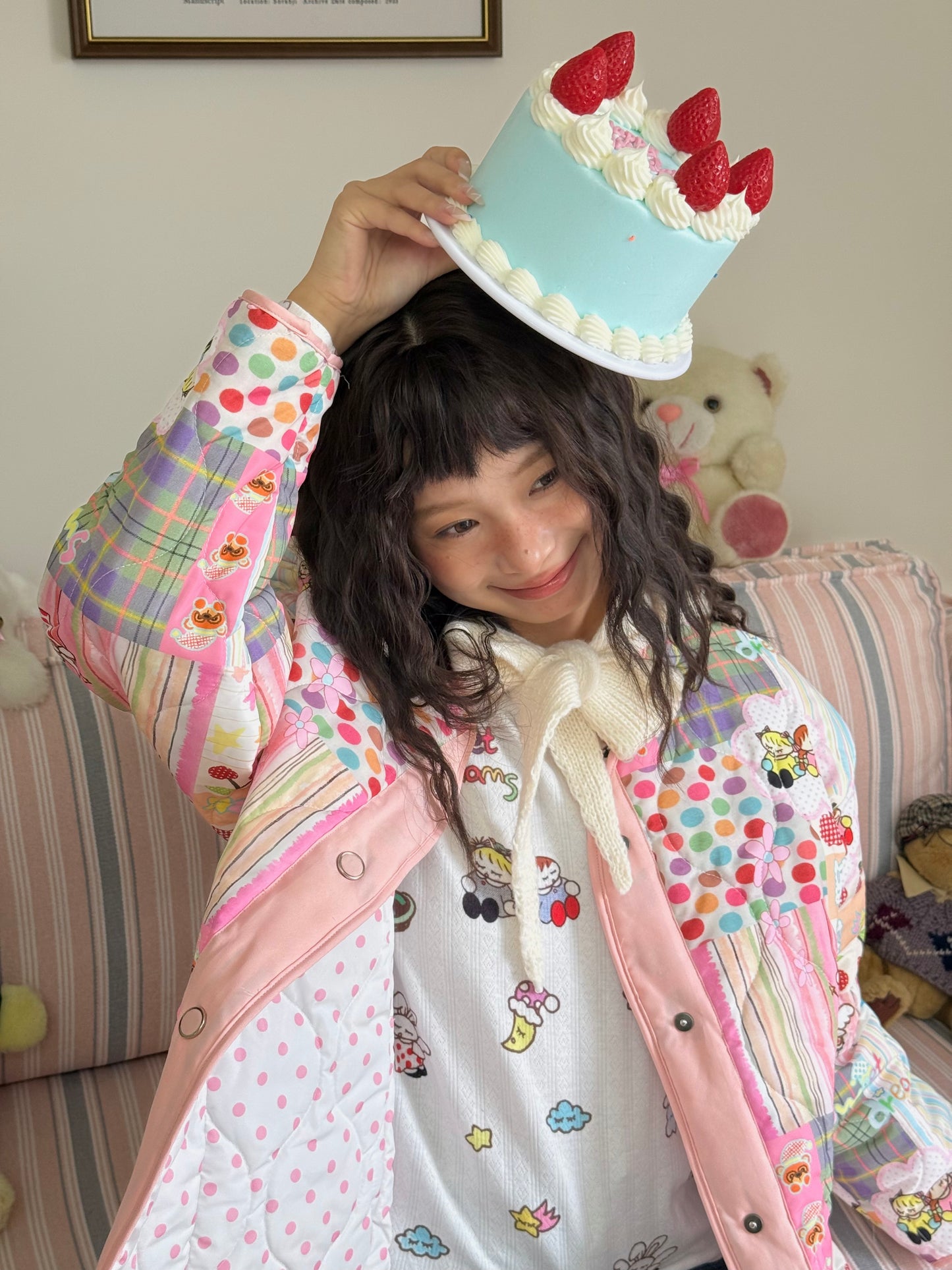 Harajuku Jacket Pink Jacket Winter Loose Jacket Cotton Padded Jacket coat KaiXin hostel