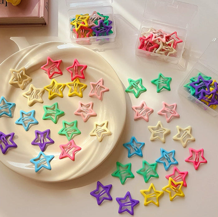 Decora Hair Clips Colorful Star Hair Accessories Bang Hair Clips hair clip Land Decora