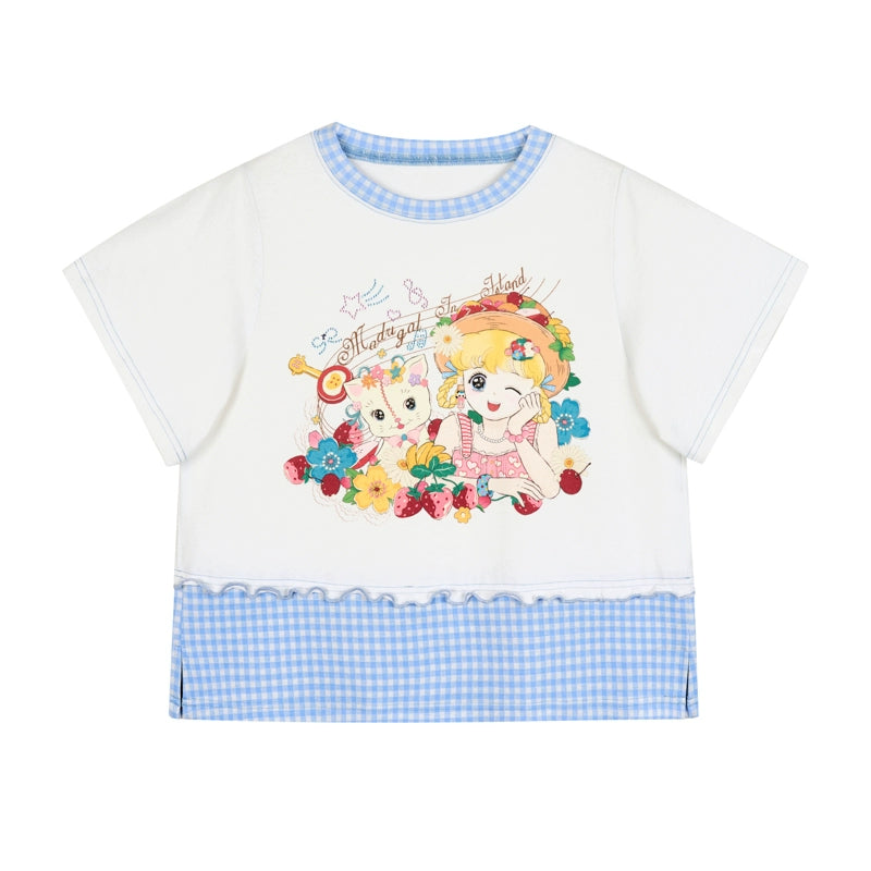 Harajuku T-shirt Fruit Girl T-shirt Decora Fashion T-shirt shirt Lutra Jump