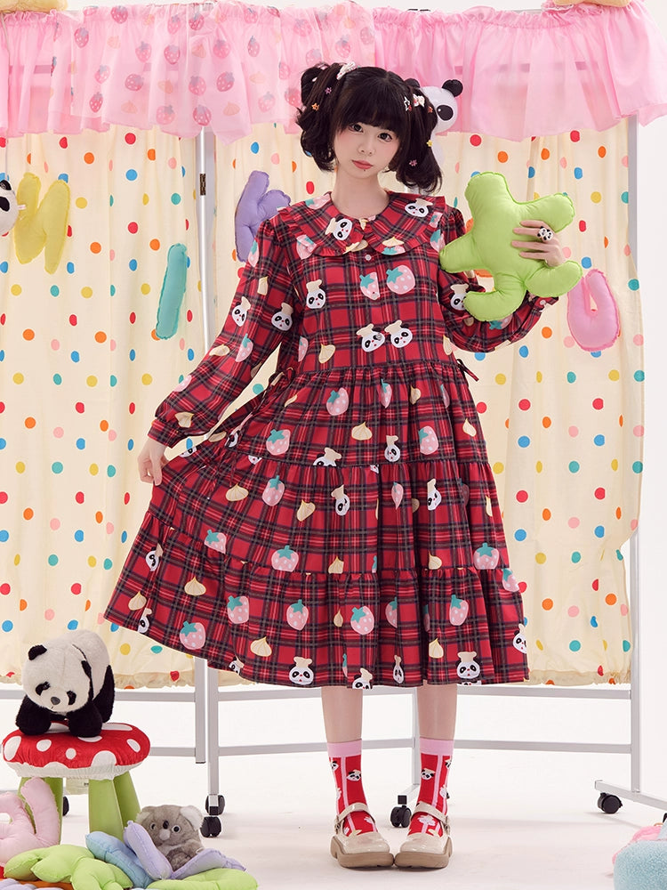 red panda dress Harajuku Dress Red Panda Dress Decora Fashion Dress