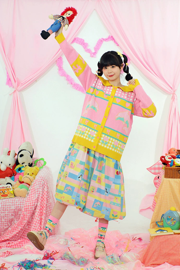 Harajuku Sweater Knit Sweater Cardigan Decora Fashion Cardigan cardigan Nikkou home