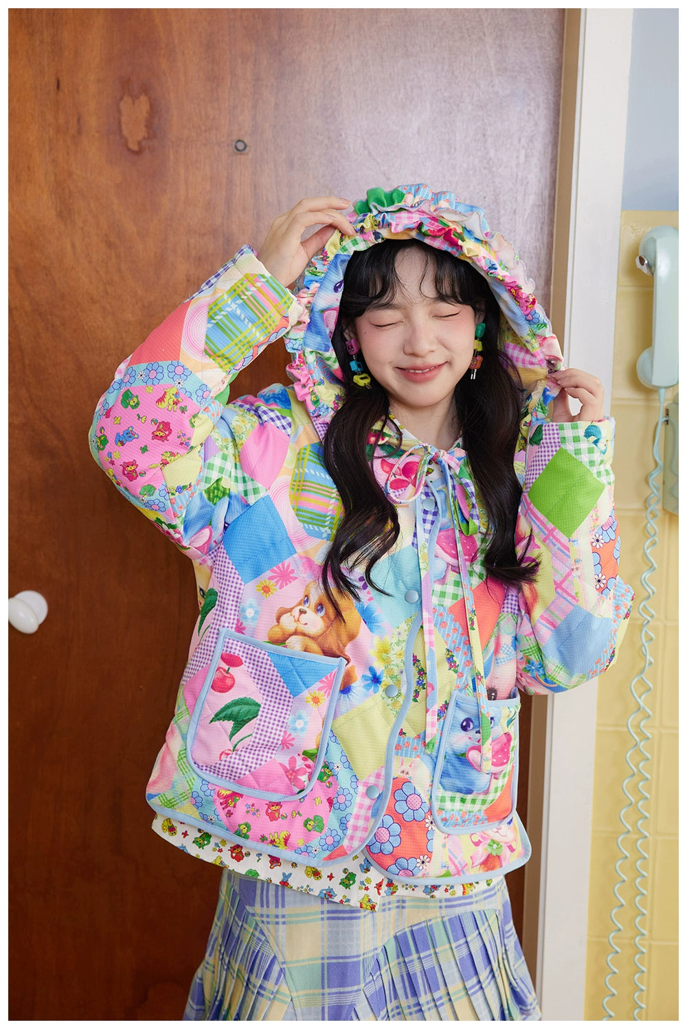 Harajuku Jacket Decora Fashion Jacket Removable-Hat Jacket jacket tntntutu