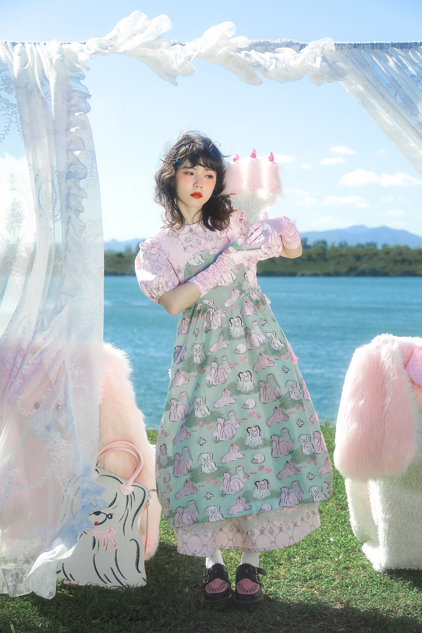 Meugler Decora Fashion Dress Puppy Strap Dress Green Dress dress Meugler