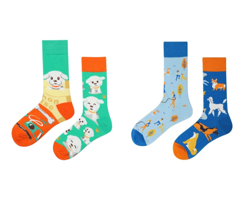 Decora Kei Mismatched Socks Puppy Buddy sock GXCM