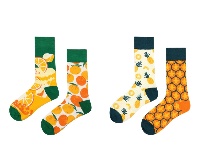 Decora Kei Mismatched Socks Juicy Fruits sock GXCM