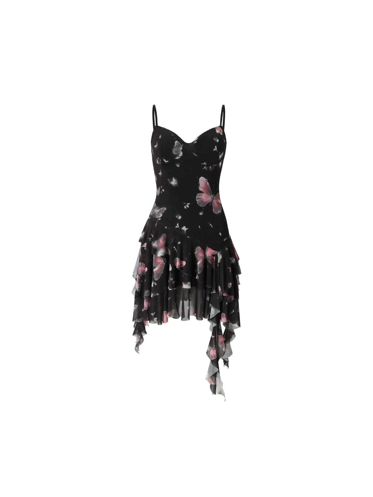 GirlyVibes Dress Black Dress French Vintage Dress Pink Floral Dress dress YZZI HE