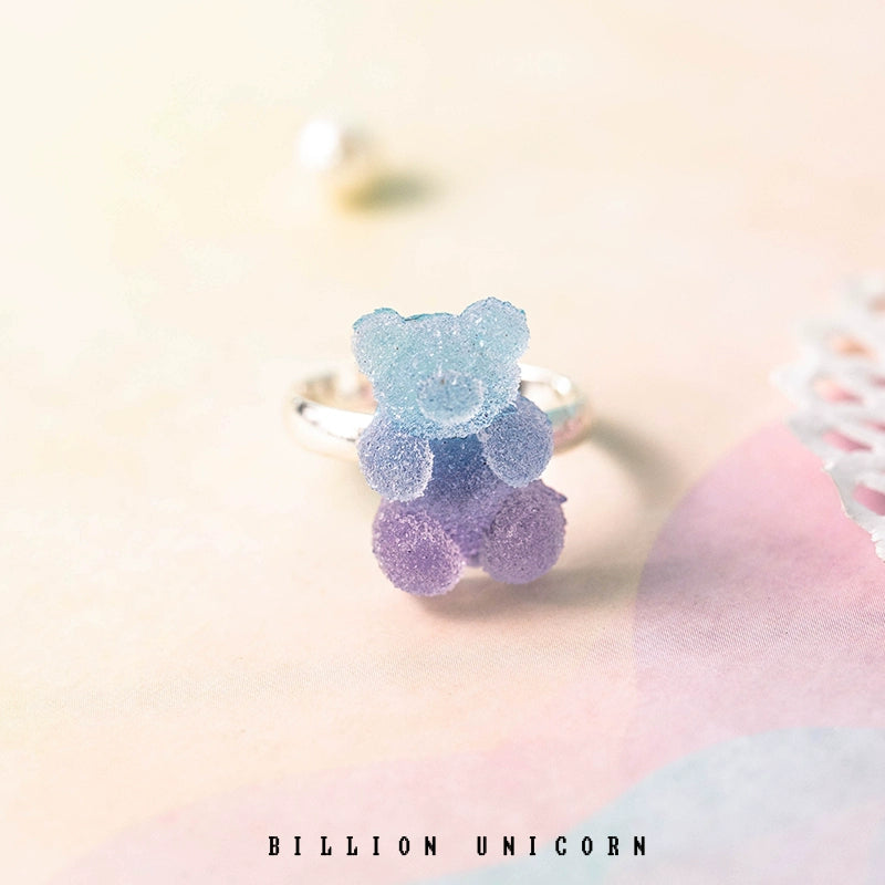 Pink Unicorn Decora Gummy Bear Ring ring pink unicorn bluish violet