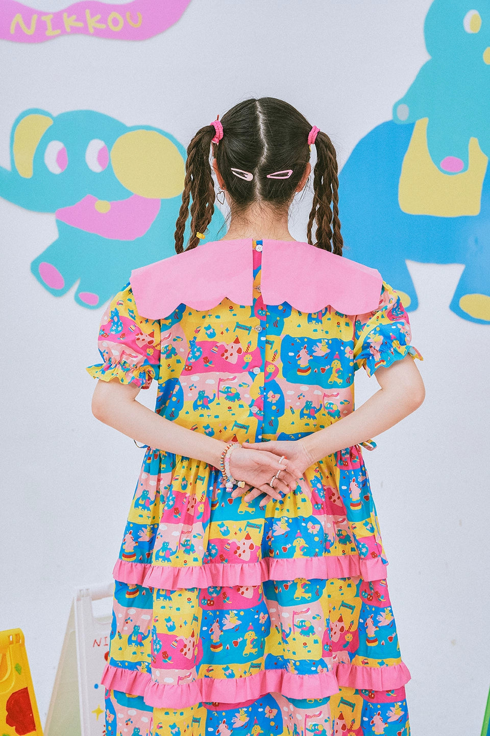 Harajuku Skirt Raffle Tiered Skirt Decora Fashion Skirt dress Nikkou home