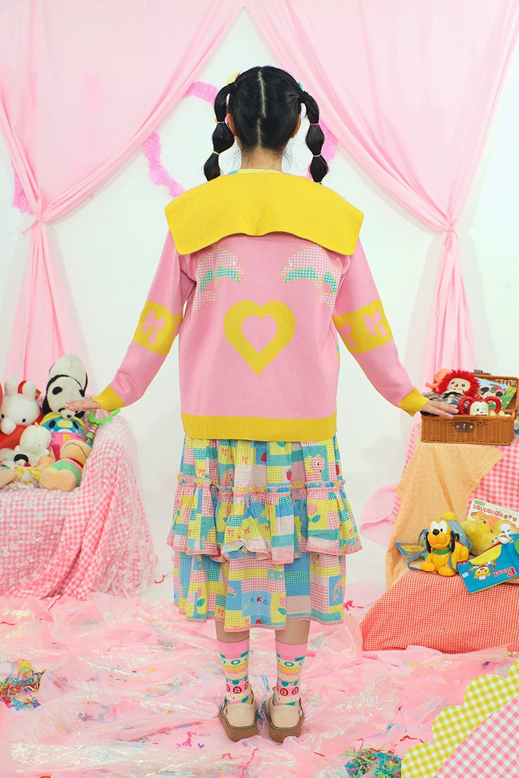 Harajuku Sweater Knit Sweater Cardigan Decora Fashion Cardigan cardigan Nikkou home