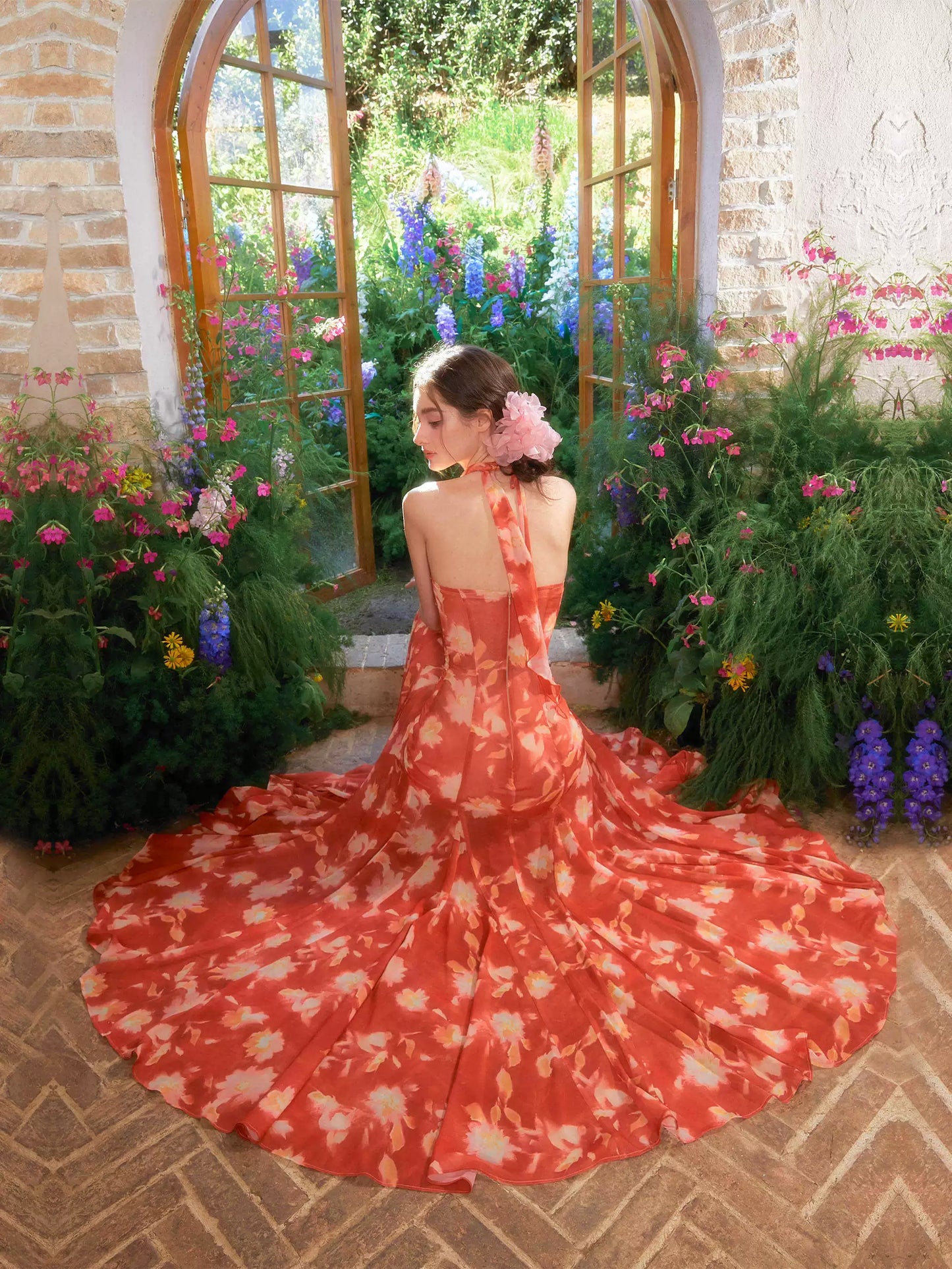 YZZI HE Sunset Orange Helter Dress dress YZZI HE