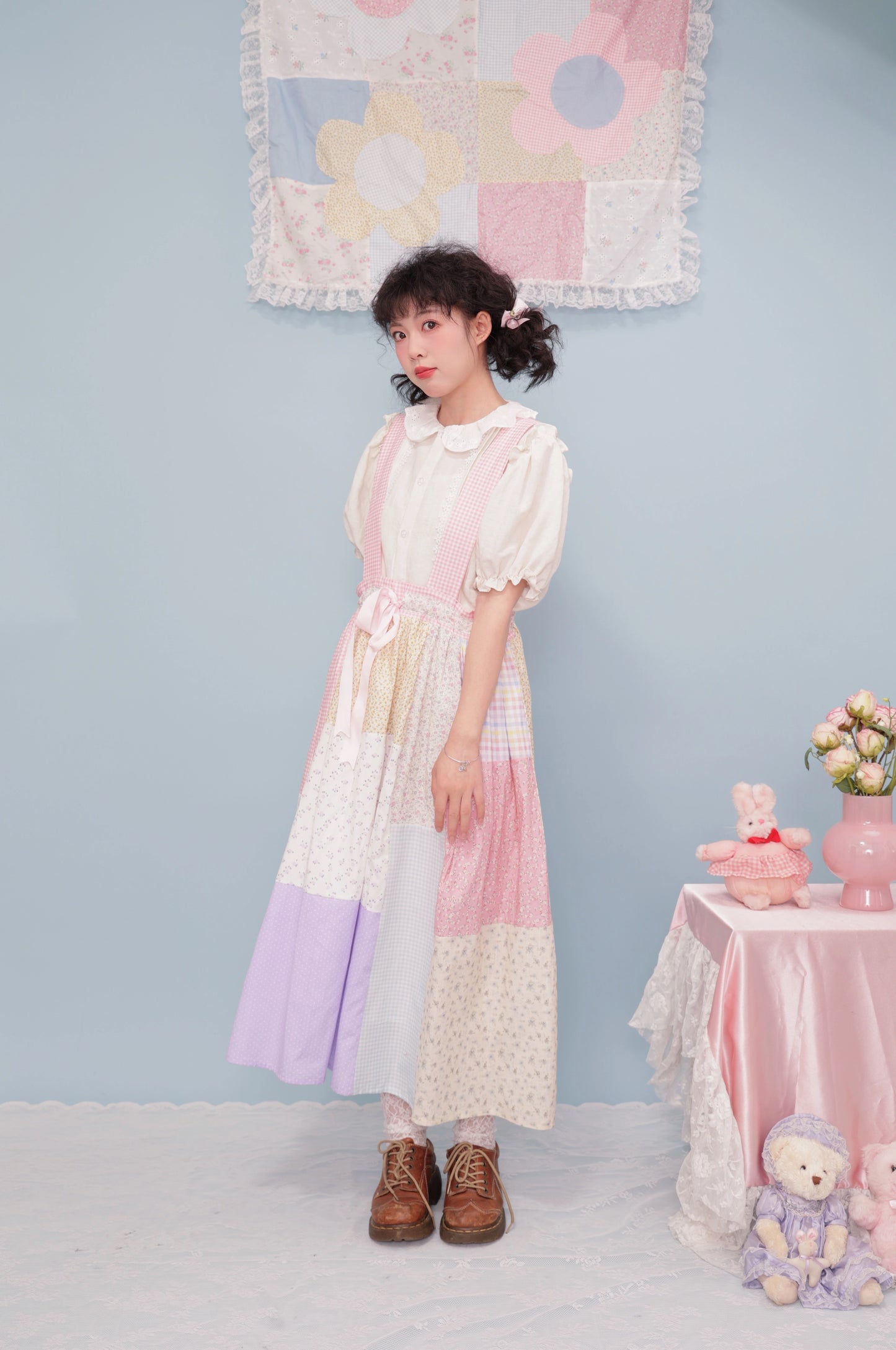 SemenCoicis KidCore Floral Suspenders Dress dress SemenCoicis