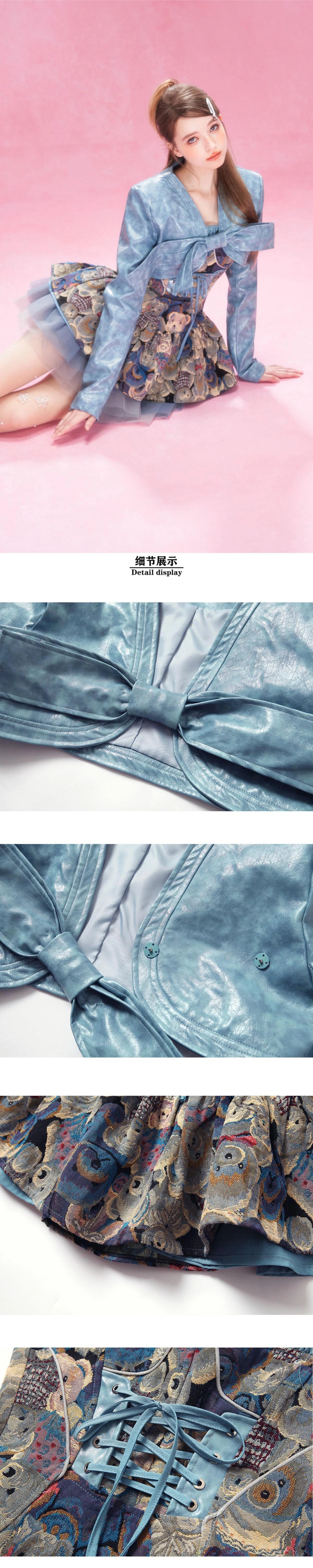 YZZI HE Bear Jacket Dress Suit dress YZZI HE