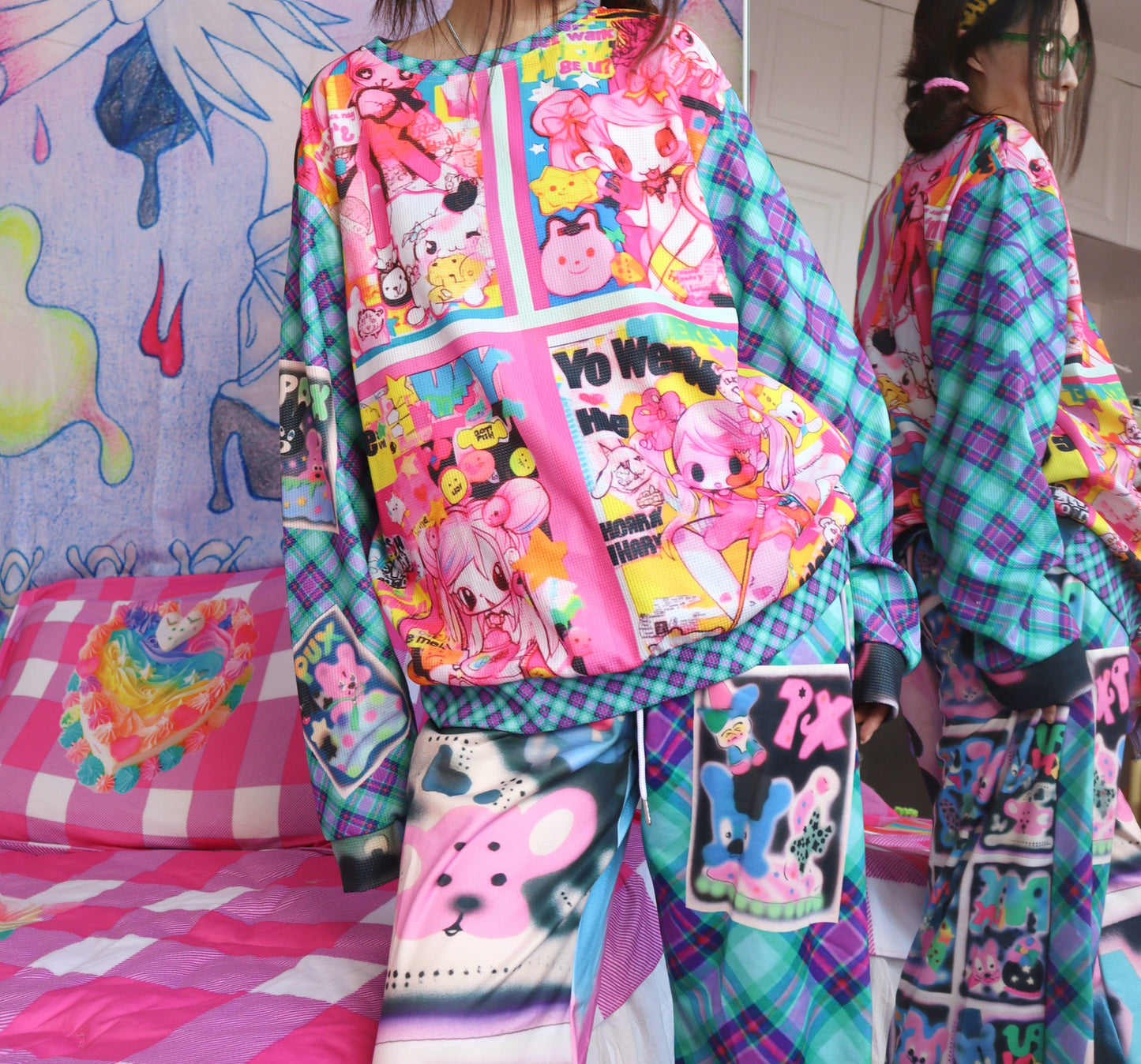 Leerroo Harajuku Sweatshirt Cartoon Decora Sweatshirt Streetwear sweater Leerroo