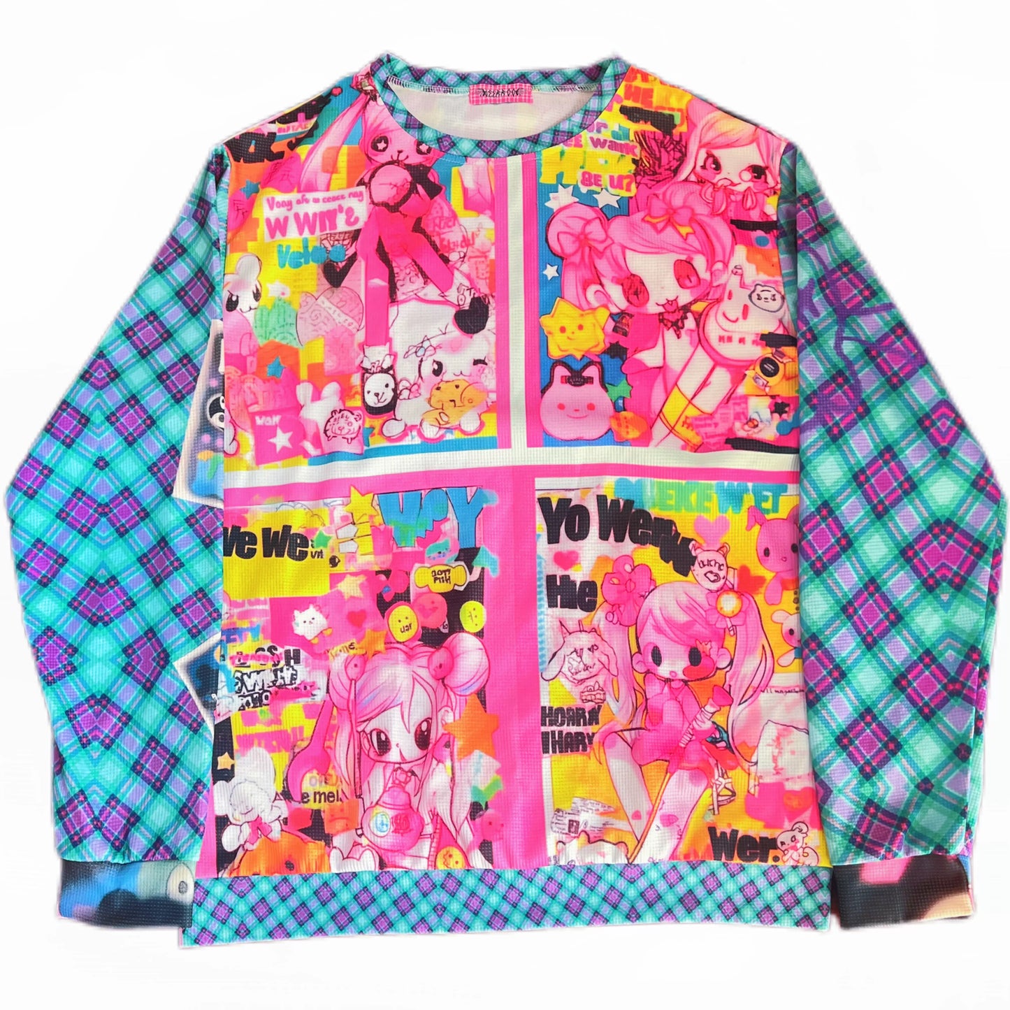 Leerroo Harajuku Sweatshirt Cartoon Decora Sweatshirt Streetwear sweater Leerroo Red S