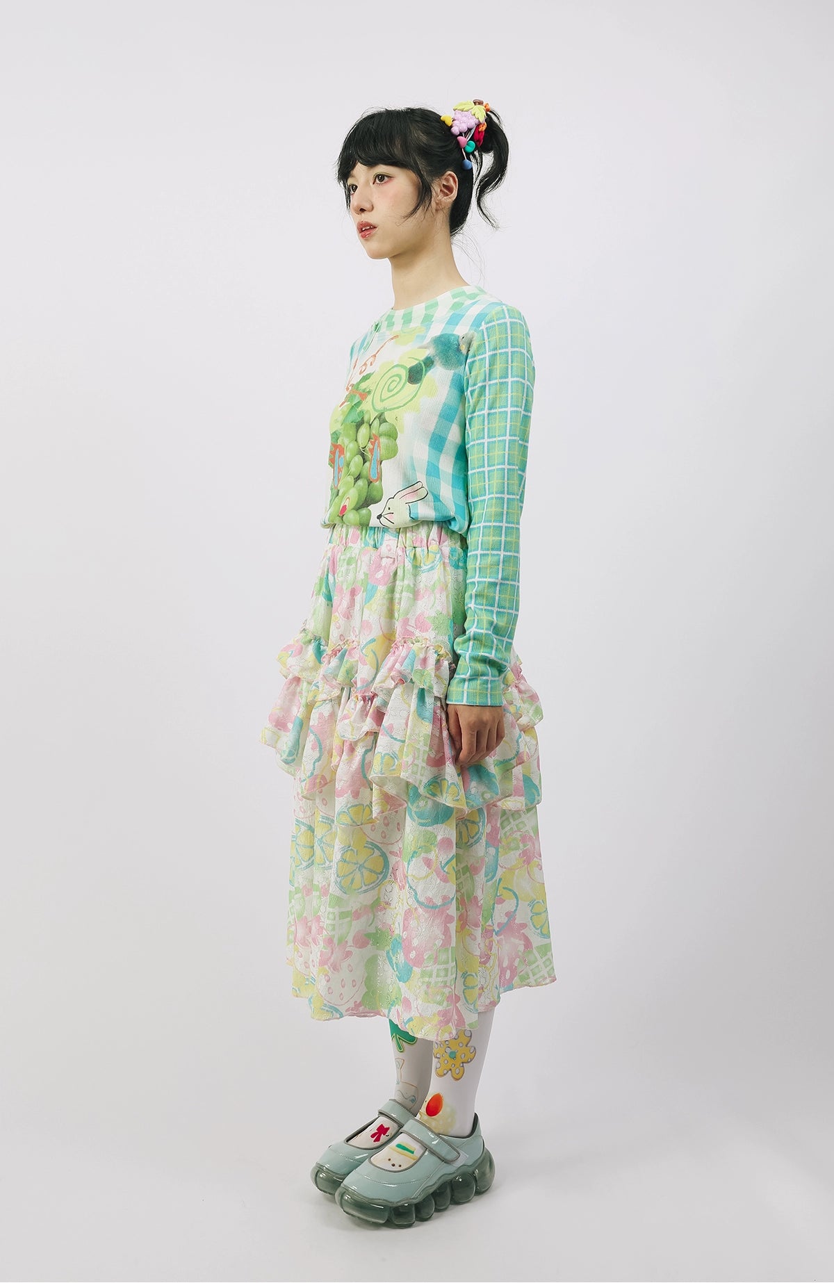 FruFru Decora Fruit Print Skirt skirt frufru