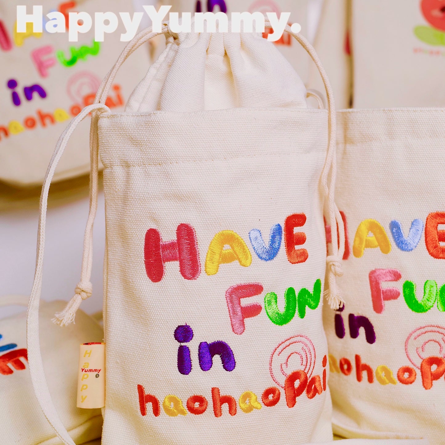 Harajuku Bag Colorful Embroidered Camping Bag Drawstring Crossbody Bag bag HappyYummy