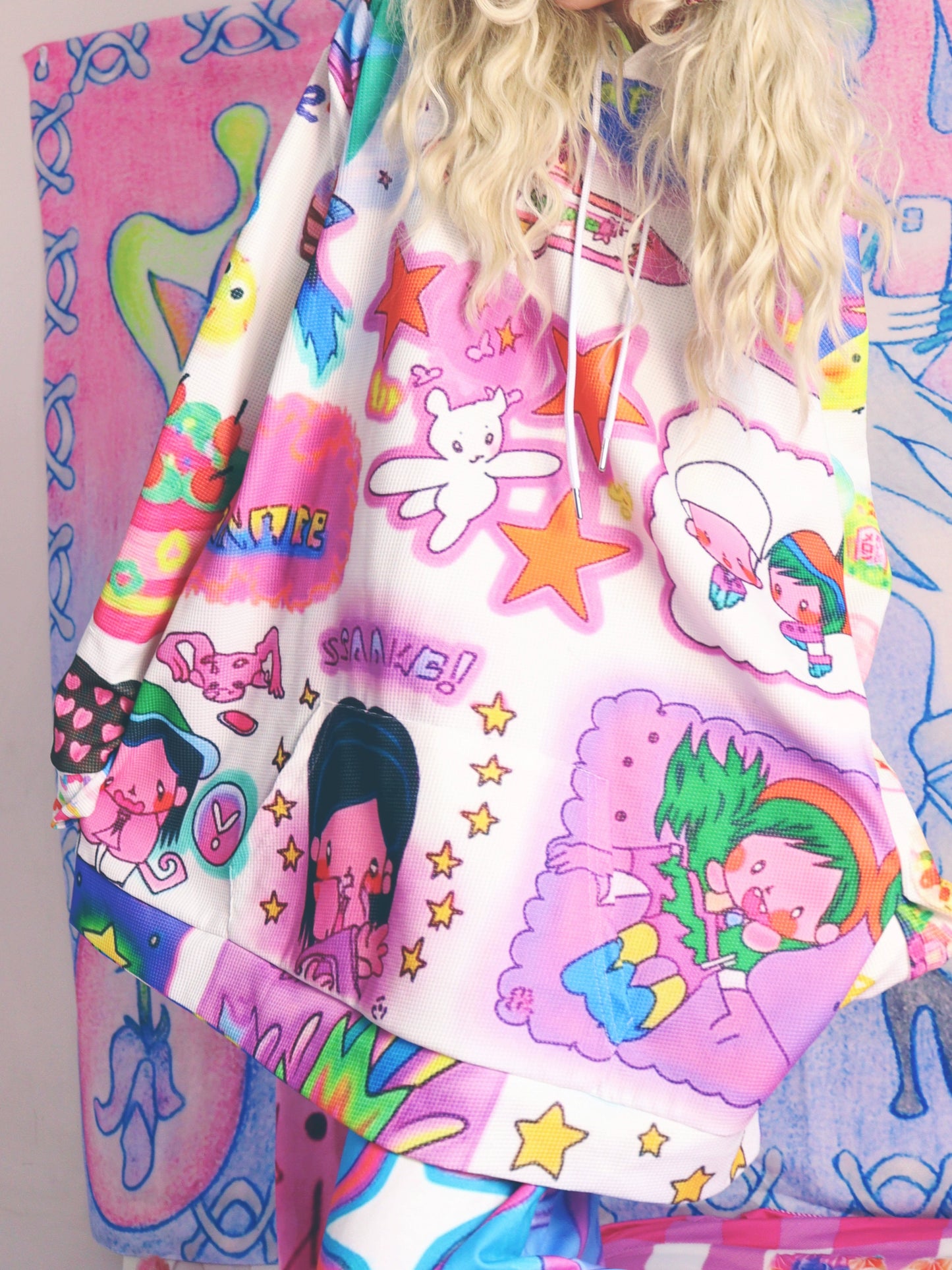 Leerroo Decora Hoodie Chic Printed Colorful Hoodie Woman Street Fashion hoodie Leerroo