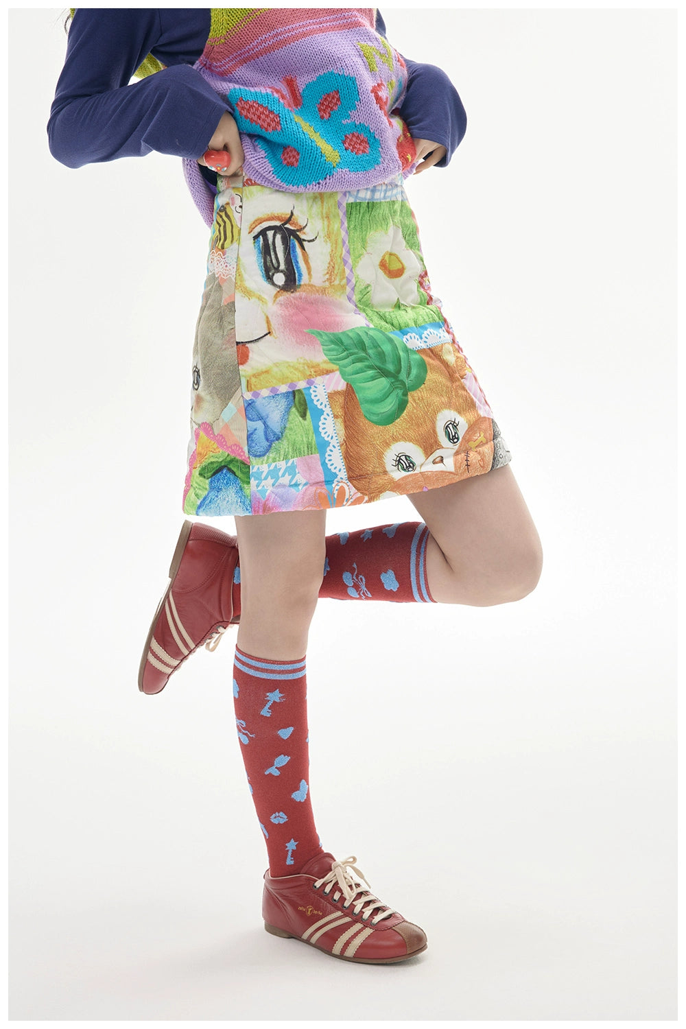 Harajuku Skirt Print Skirt Decora Fashion Skirt Cotton Padded Skirt skirt tntntutu