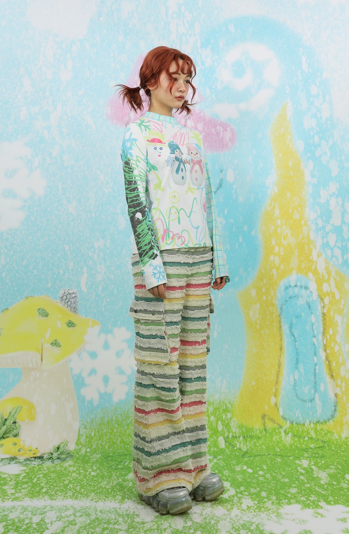 frufru Decora Winter Snowman Sweatshirt shirt frufru