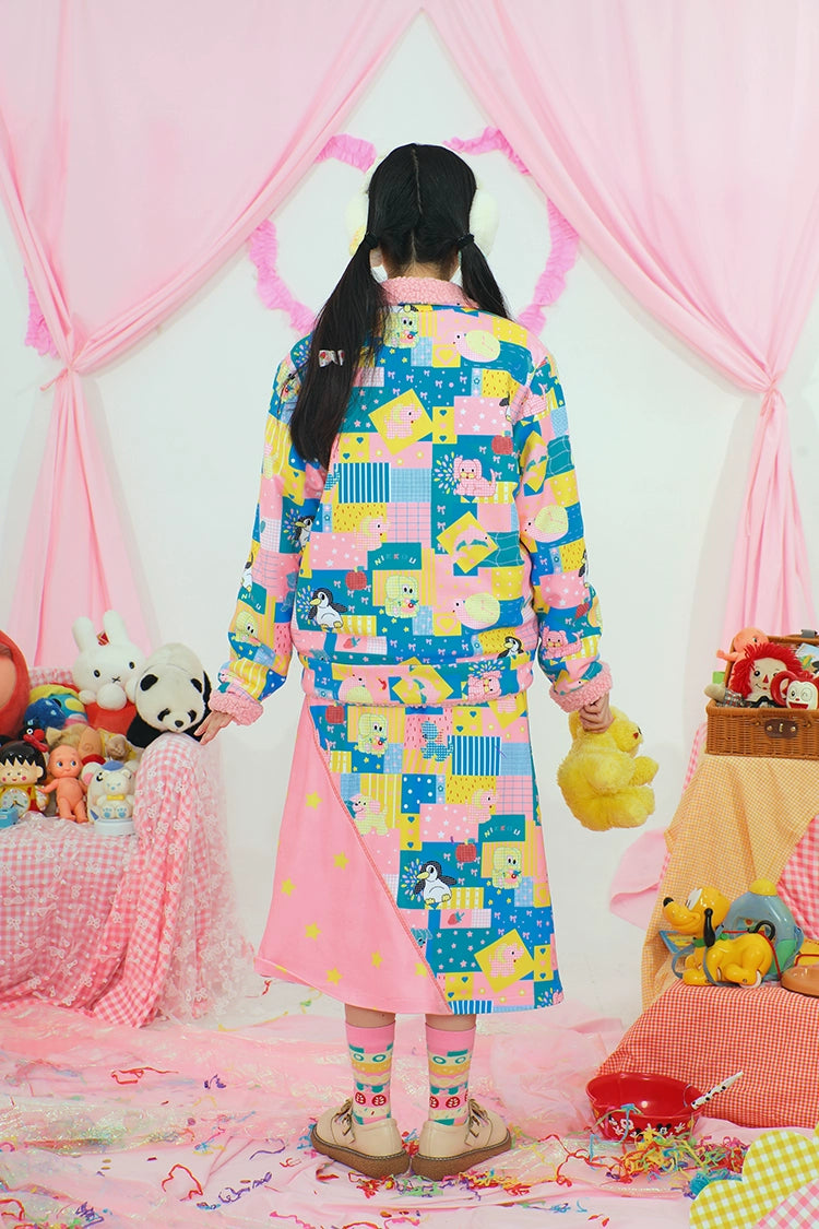 Harajuku Skirt Pleat Panel Skirt Decora Fashion Skirt skirt Nikkou home