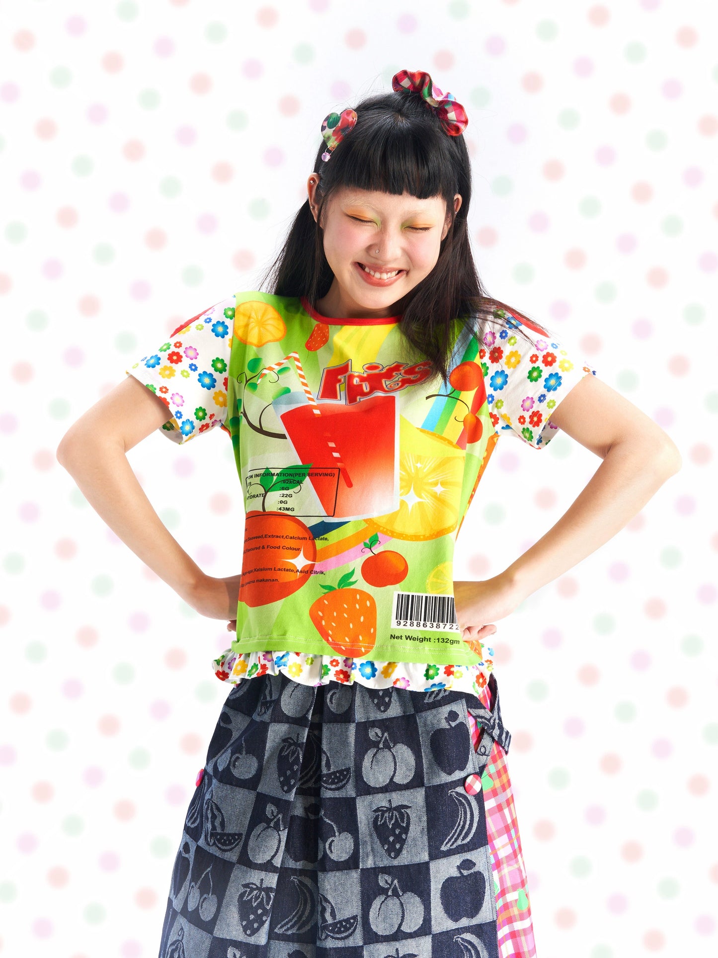 Harajuku T-shirt Candy Packaging T-shirt shirt Fruits
