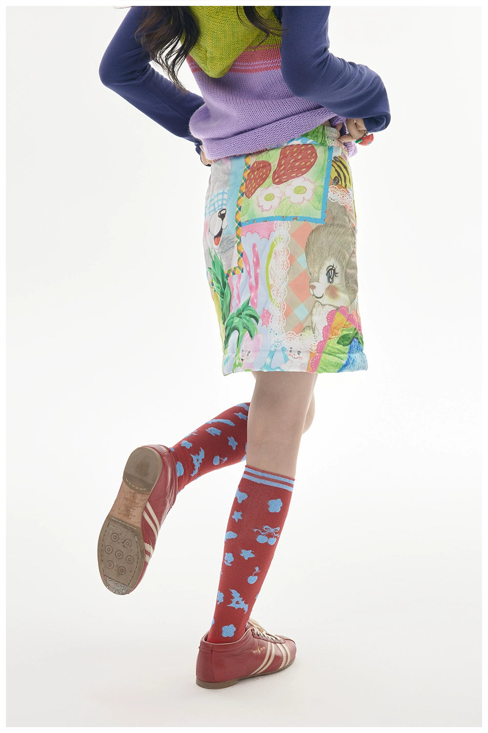Harajuku Skirt Print Skirt Decora Fashion Skirt Cotton Padded Skirt skirt tntntutu