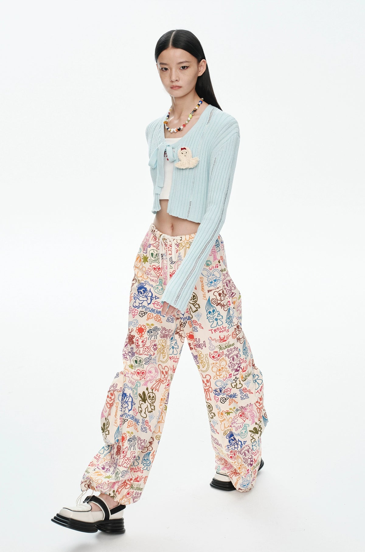 Iscreamcolour Graffiti Loose Pants Girly Fashion pants iscreamcolour