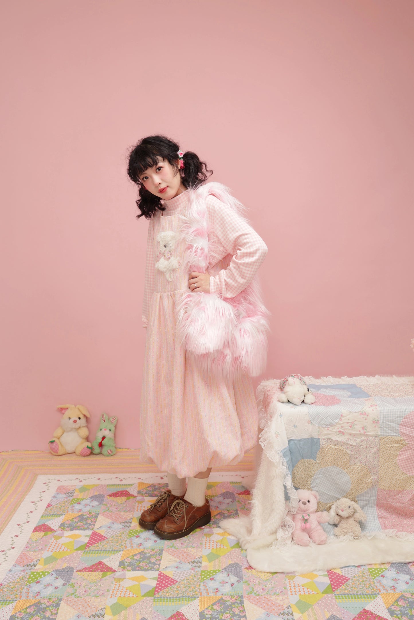 SemenCoicis KidCore Pink Puppy Plush Bag bag SemenCoicis