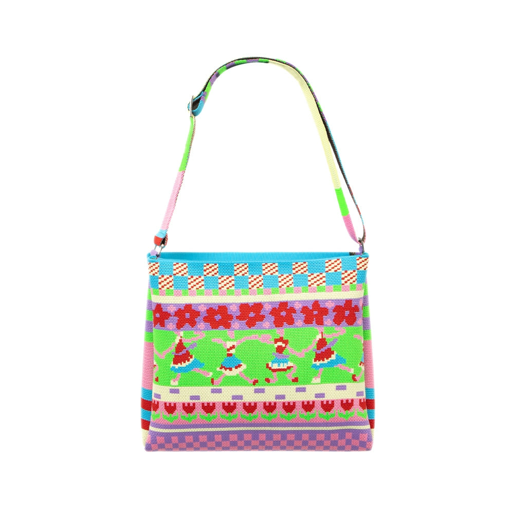 Harajuku Bag Colorful Knit Bag Square Bag Crossbody Bag bag tntntutu