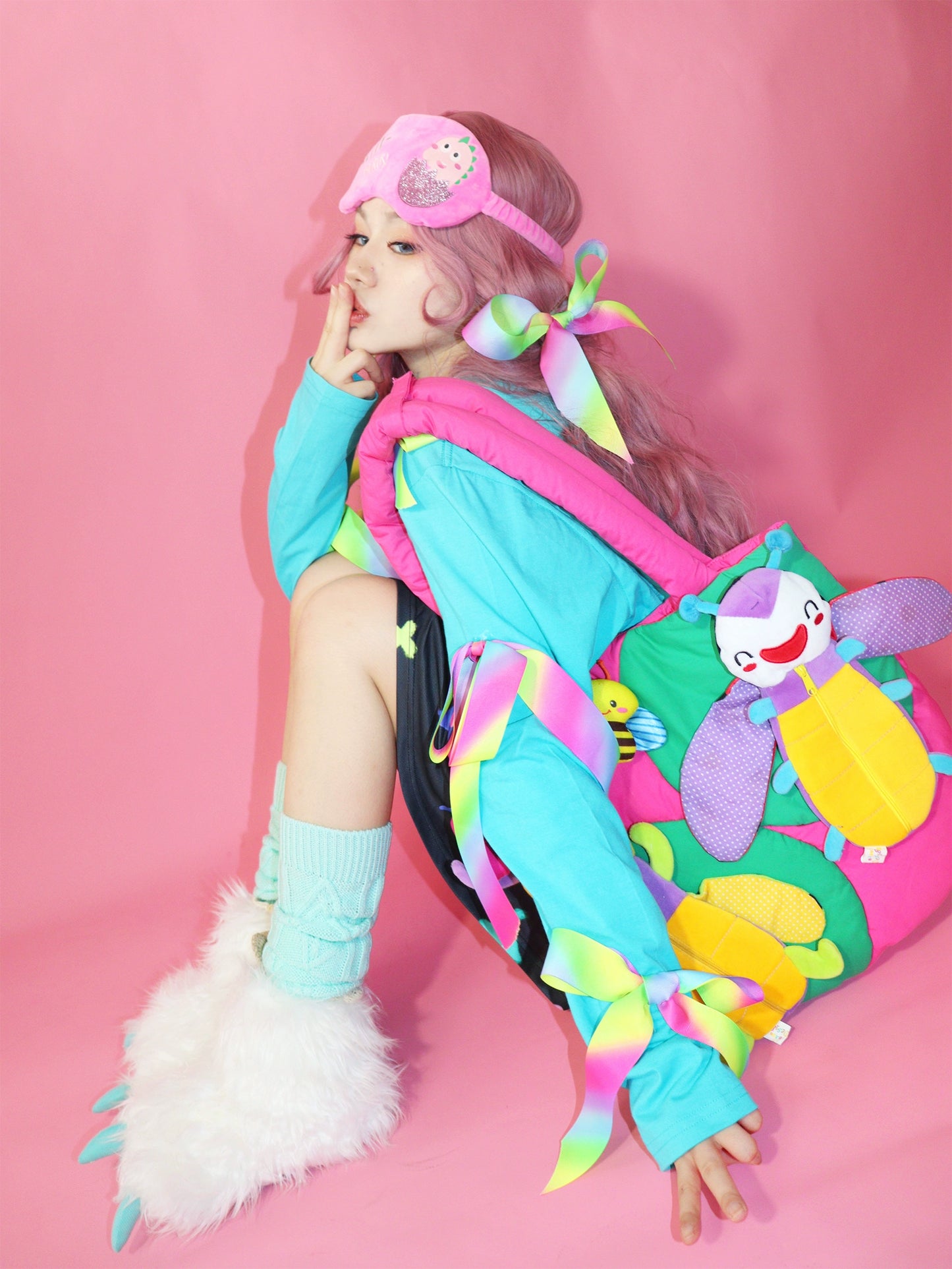 Leerroo Decora Kei Bag Contrast Color Shoulder Bag Bee Party Bag bag Leerroo