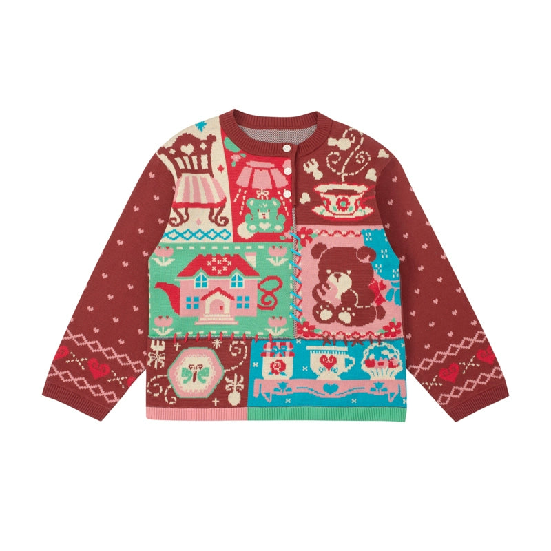 Harajuku Sweater Wine Brown Loose Knit Sweater Decora Kei Sweater sweater Lutra Jump