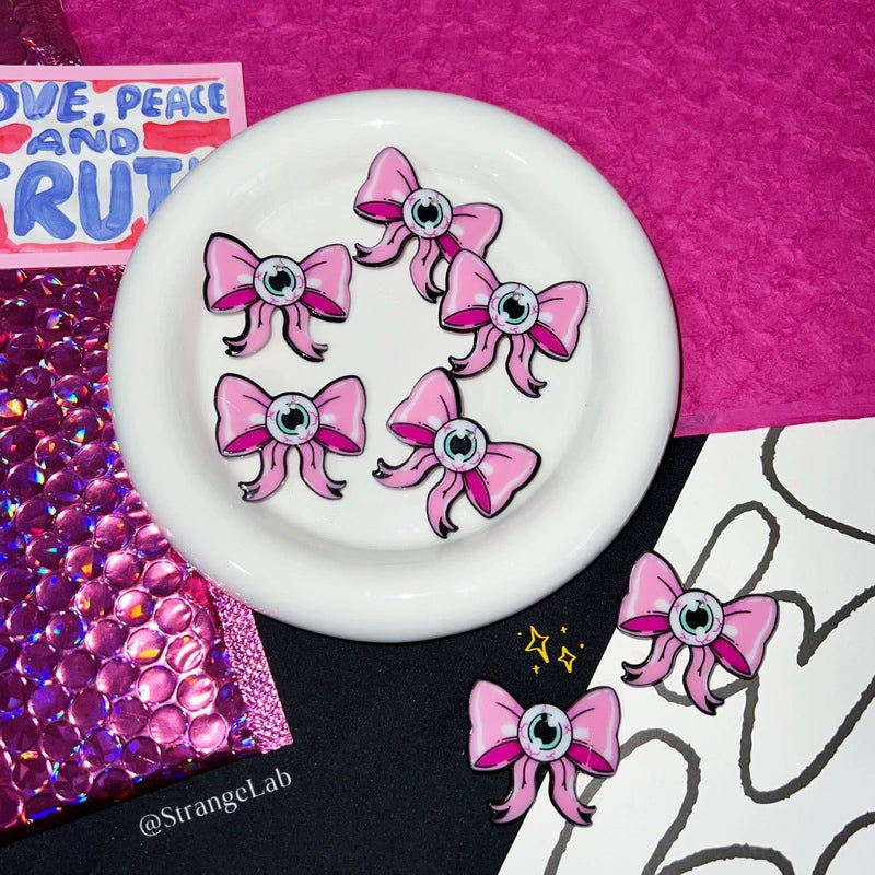 StrangeLab Decora Hair Clip | Eyeball Bow Hair Clip | Cute Acrylic Side Clip hair clip strangelab