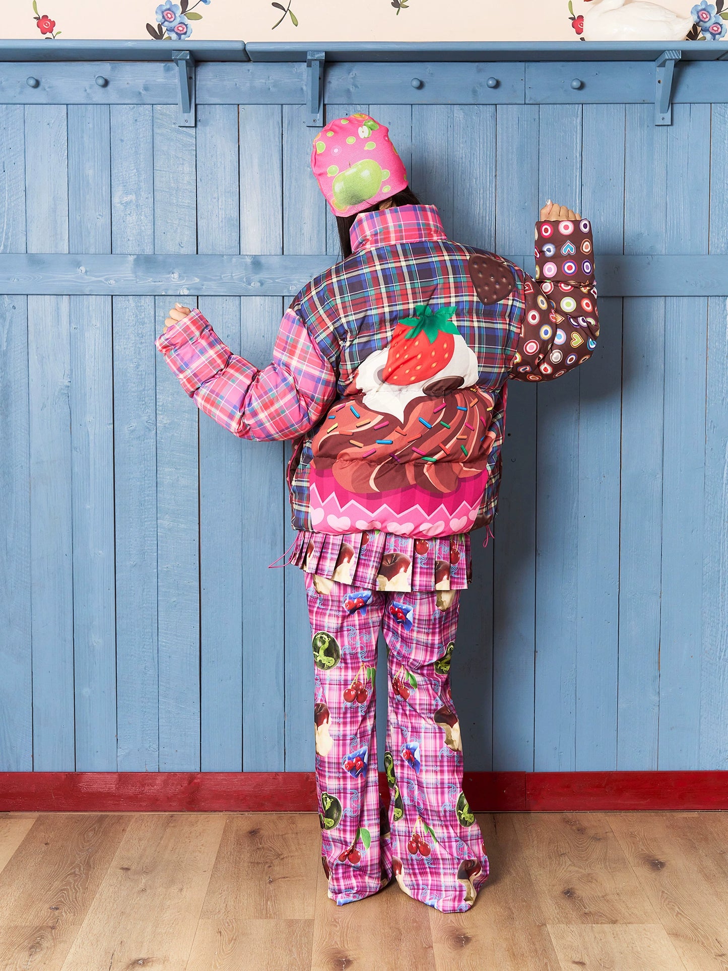 Harajuku Coat Chocolate Cotton-padded Coat Cake Cotton Jacket coat Fruits