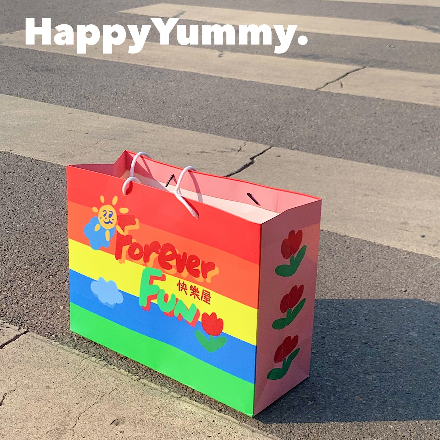 HappyYummy Gift Bag | Rainbow Shoulder Shopping Bag | Storage Bag bag HappyYummy