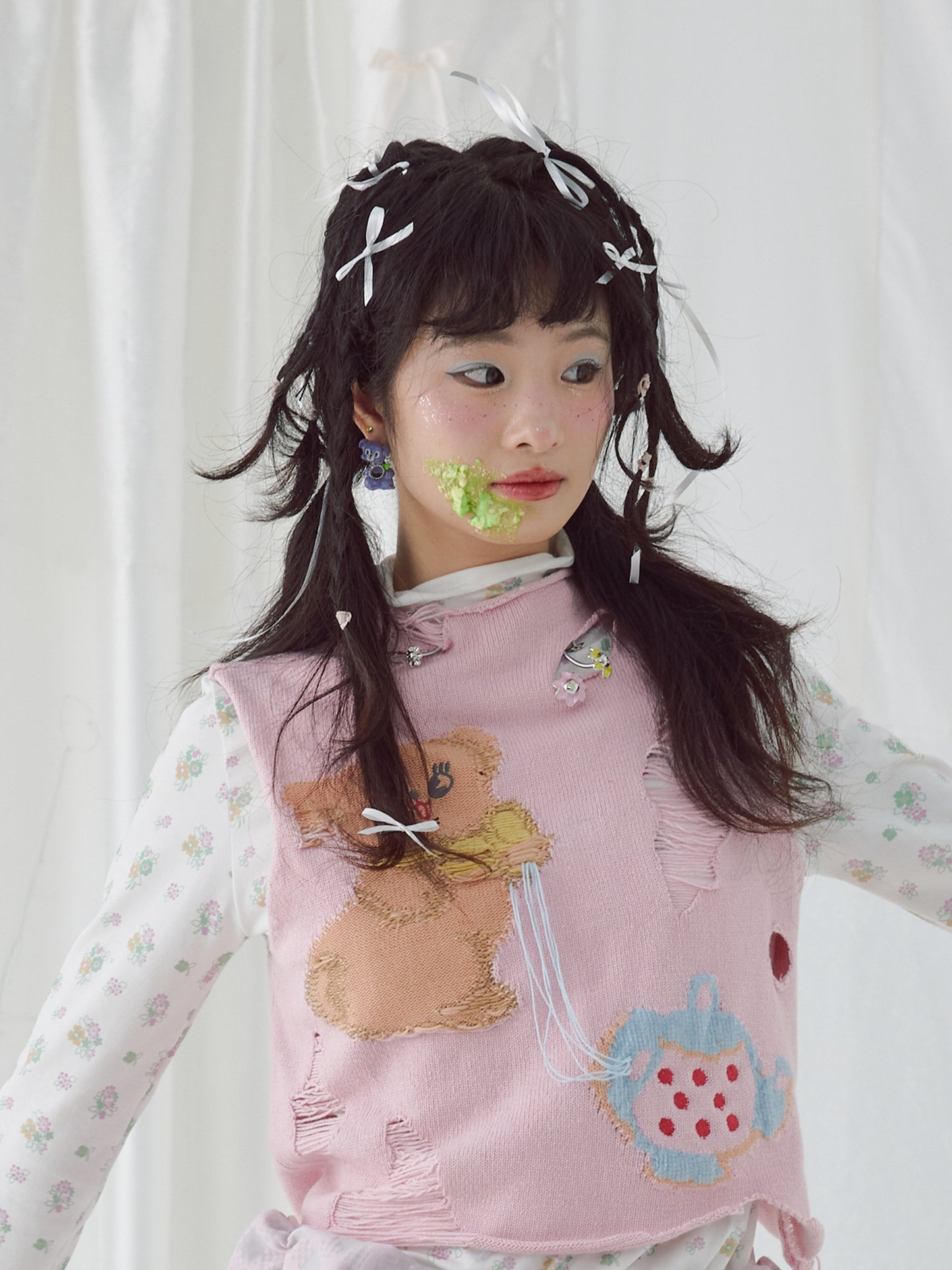 Harajuku Earrings Spray Painted Earrings Metal Dog Earrings Adjustable Detachable Earrings earrings HELPHELP