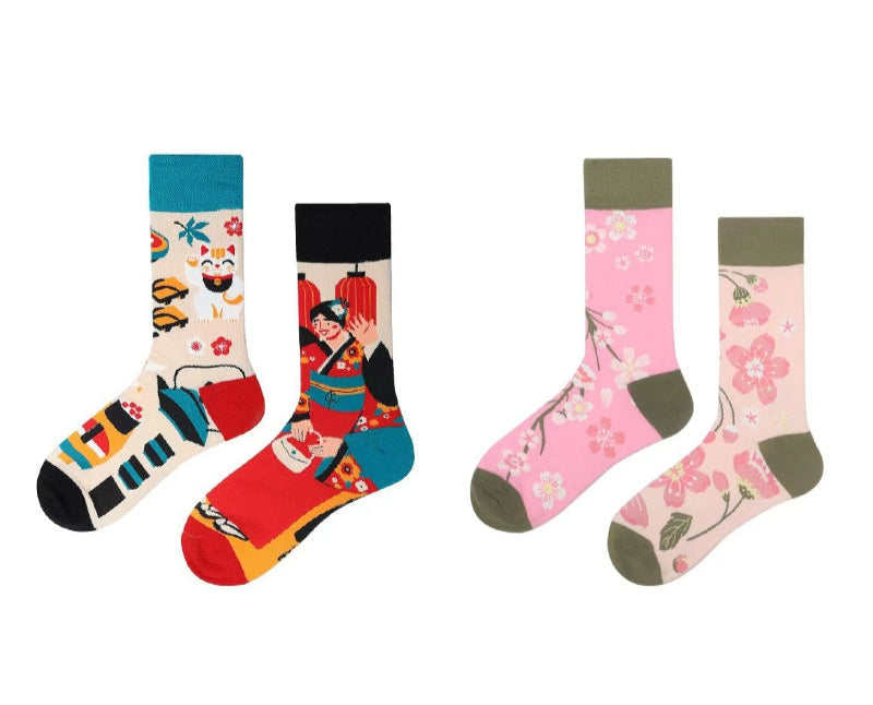 Decora Kei Mismatched Socks Japan Fuso sock GXCM