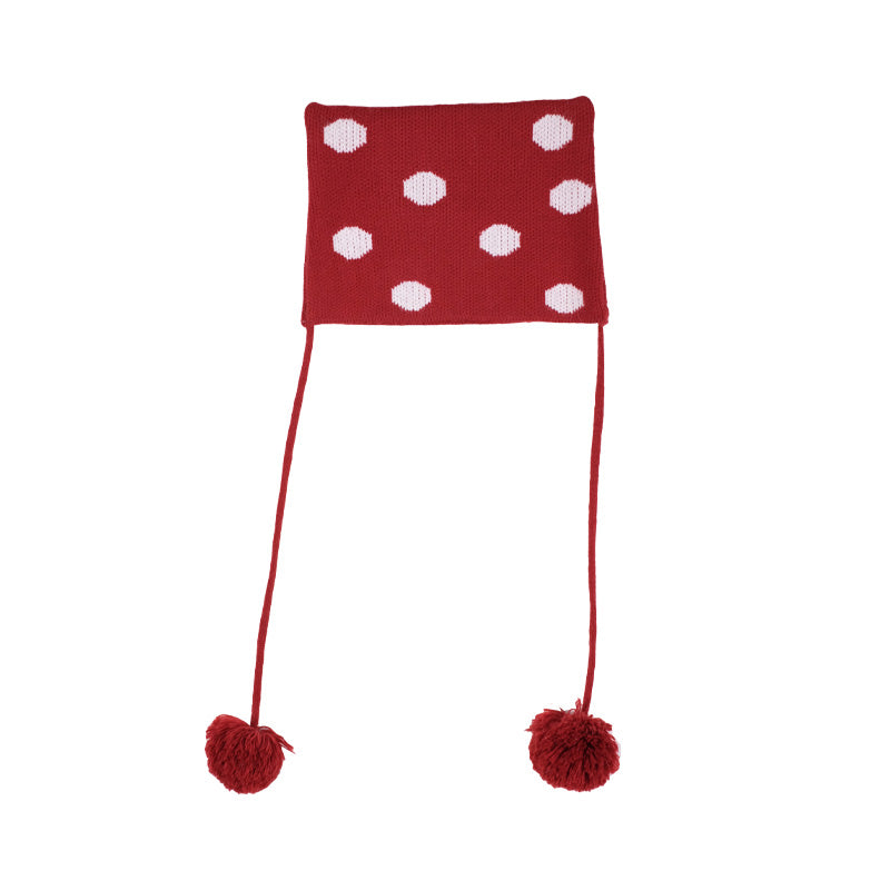 Meugler Niuchou Island Fantasy Circus Red Mushroom Polka Dot Cat Ear Knitted Hat hat Meugler