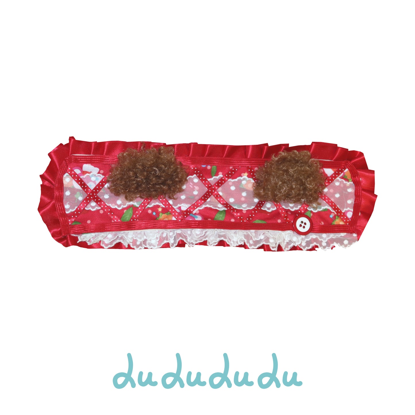 LULULULU - Kawaii Lolita Lace Red Bear Ears Headband headband LULULULU