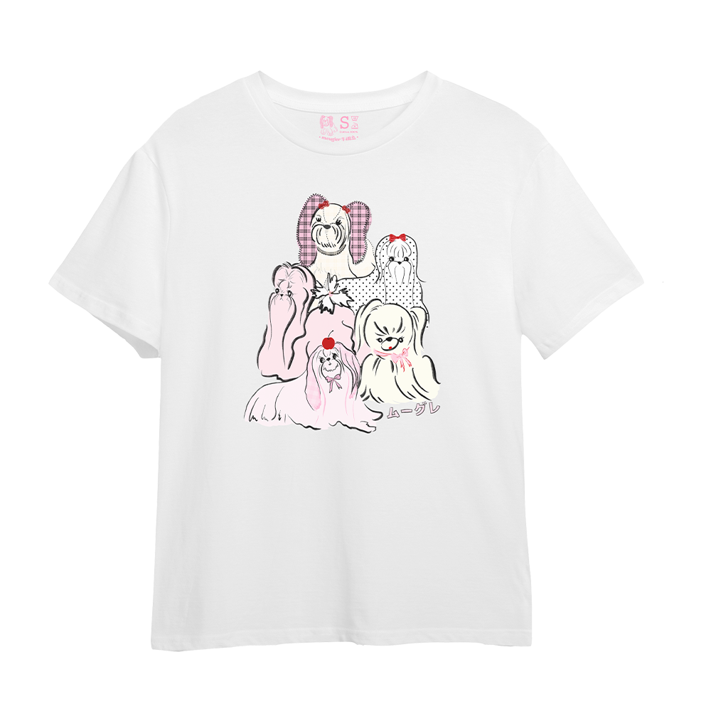 Meugler Cute Puppy Beauty Contest Print T-Shirt – Soft & Playful tshirt Meugler