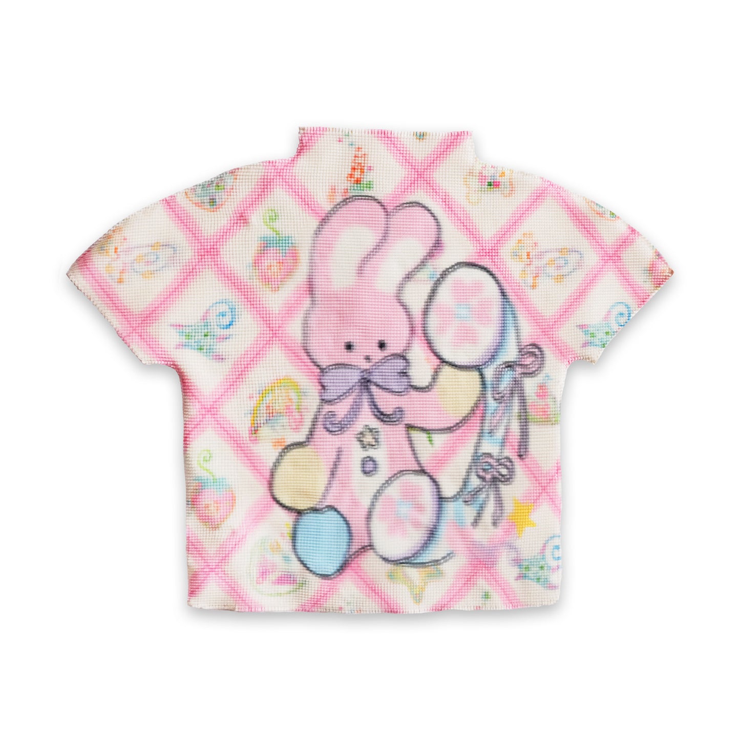 Meugler - Girly Rabbit Phone Pleated Top tshirt Meugler